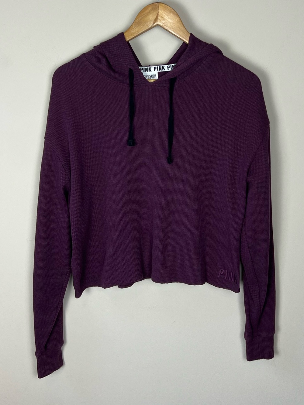 Victoria's Secret PINK Cropped Hoodie in Plum